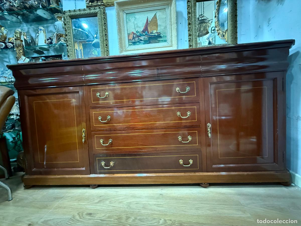 Antig&uuml;edades: PRECIOSO MUEBLE APARADOR DE CAOBA - MEDIDA TOTAL 200X95X46 CM