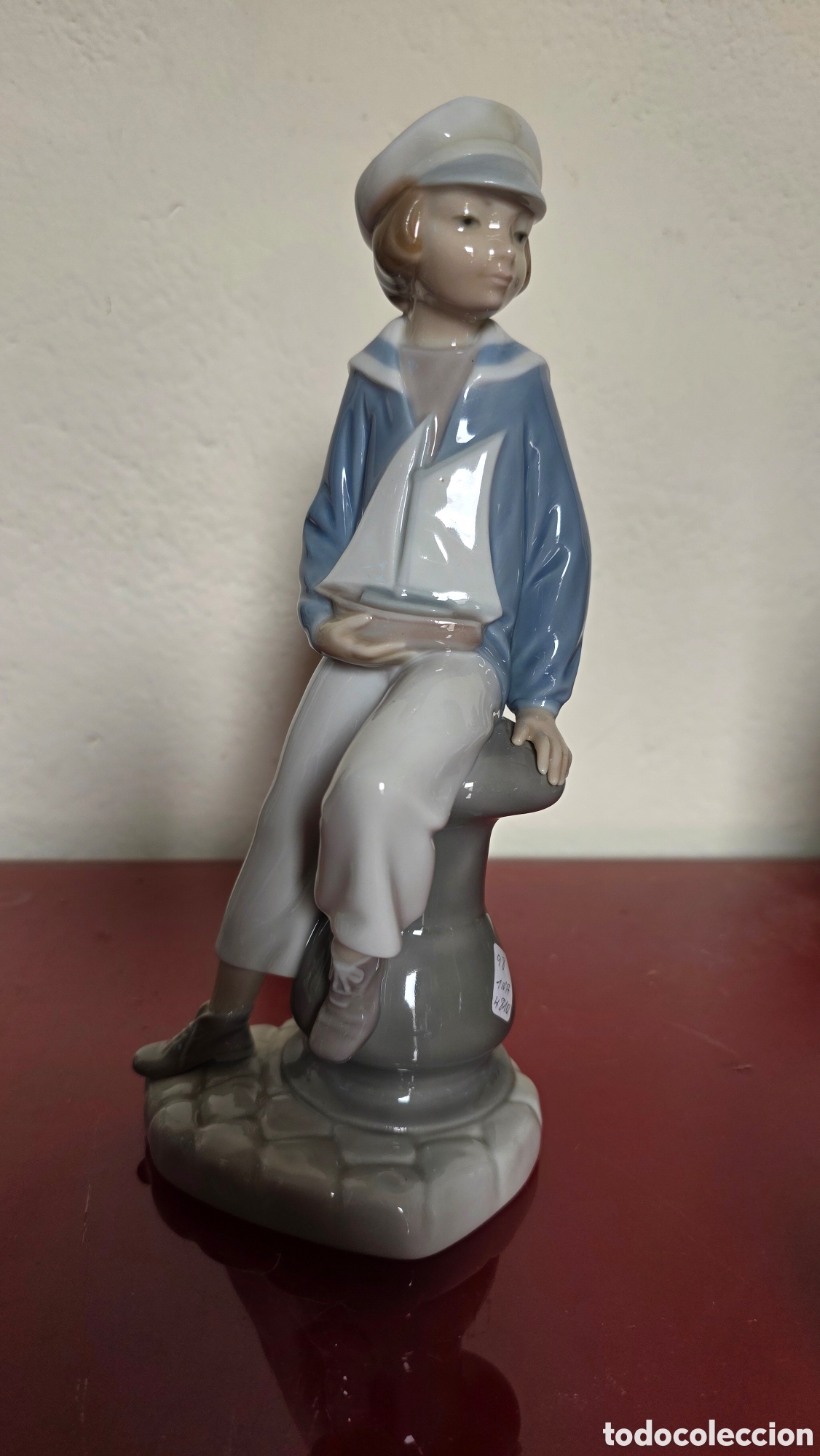 Antig&uuml;edades: Figura porcelana lladro marinerito