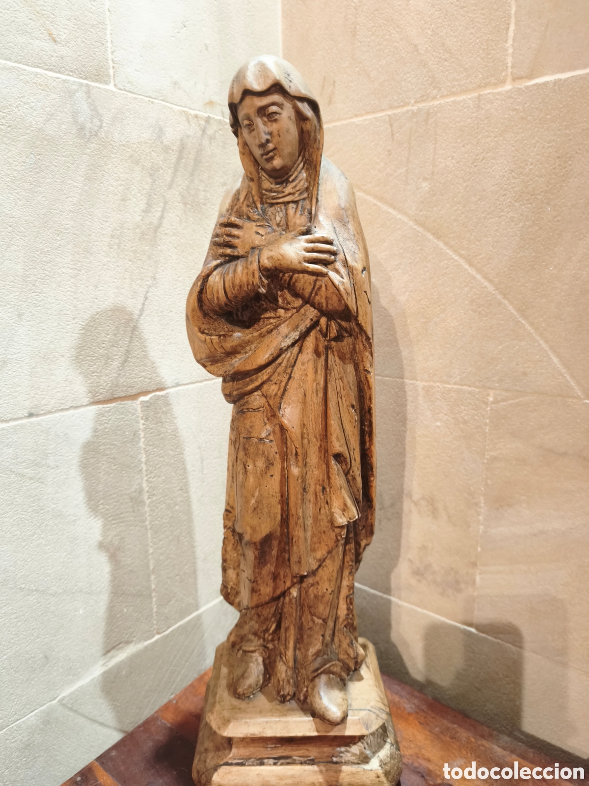 Antig&uuml;edades: Talla alemana siglo XVI santa Mar&iacute;a Magdalena