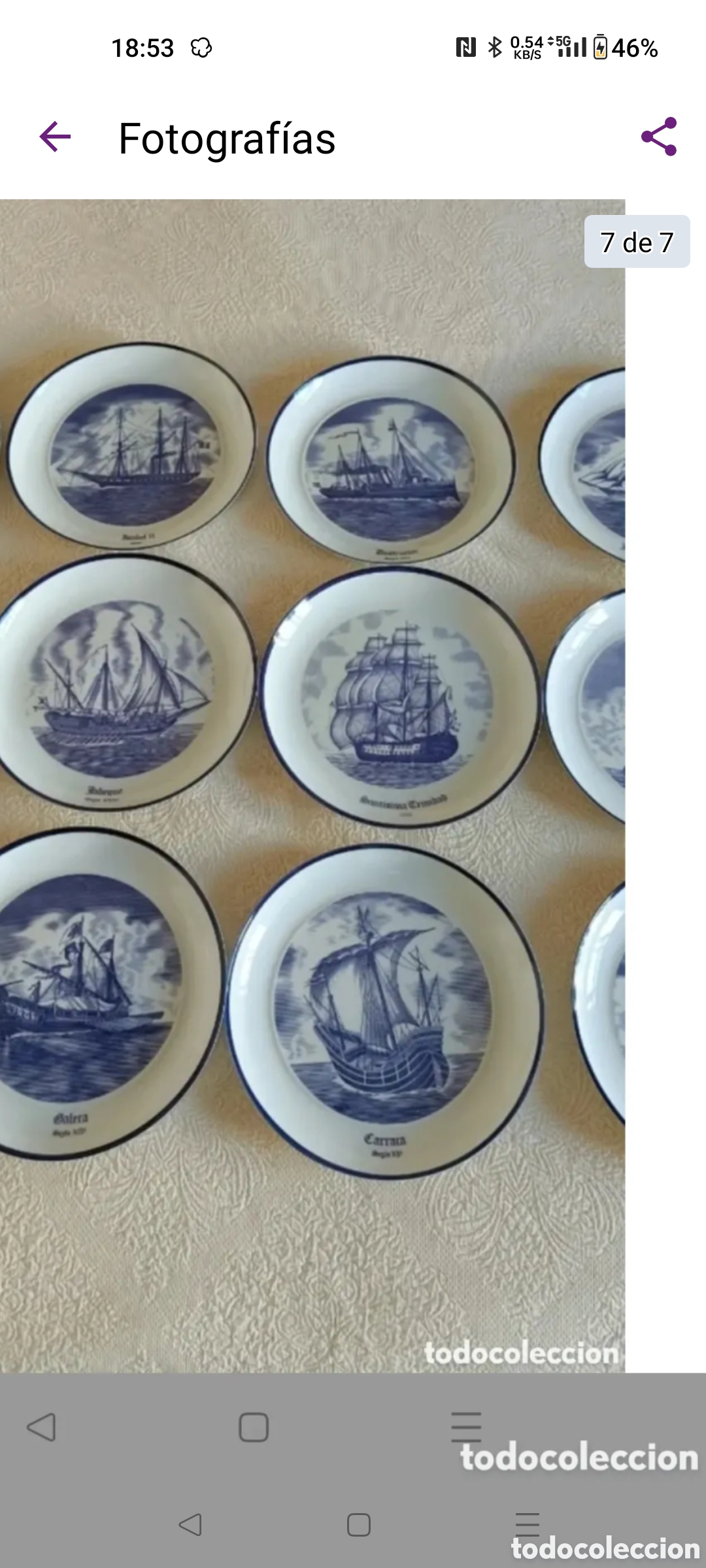 Antiquit&auml;ten: 12 PLATOS COL.NAVAL ESPA&Ntilde;OLA.Guinard