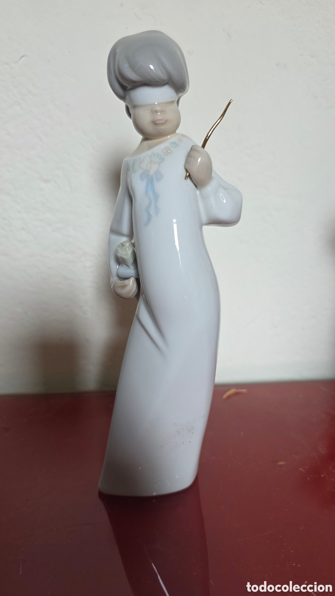 Antig&uuml;edades: Figura porcelana lladro angel cupido
