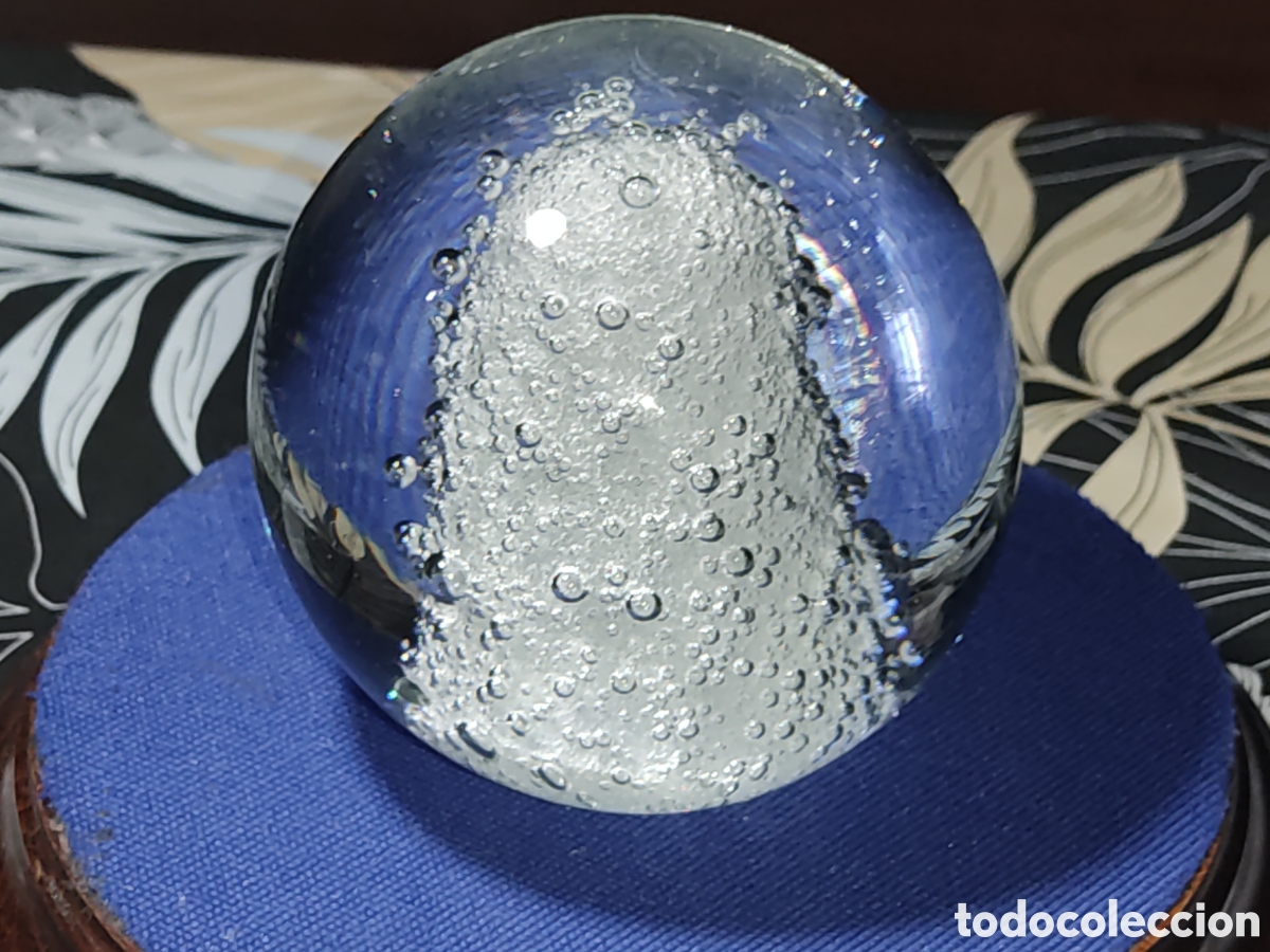 Antig&uuml;edades: Gran Bola pisapapeles de cristal de Murano, pes&oacute; 900 gramos