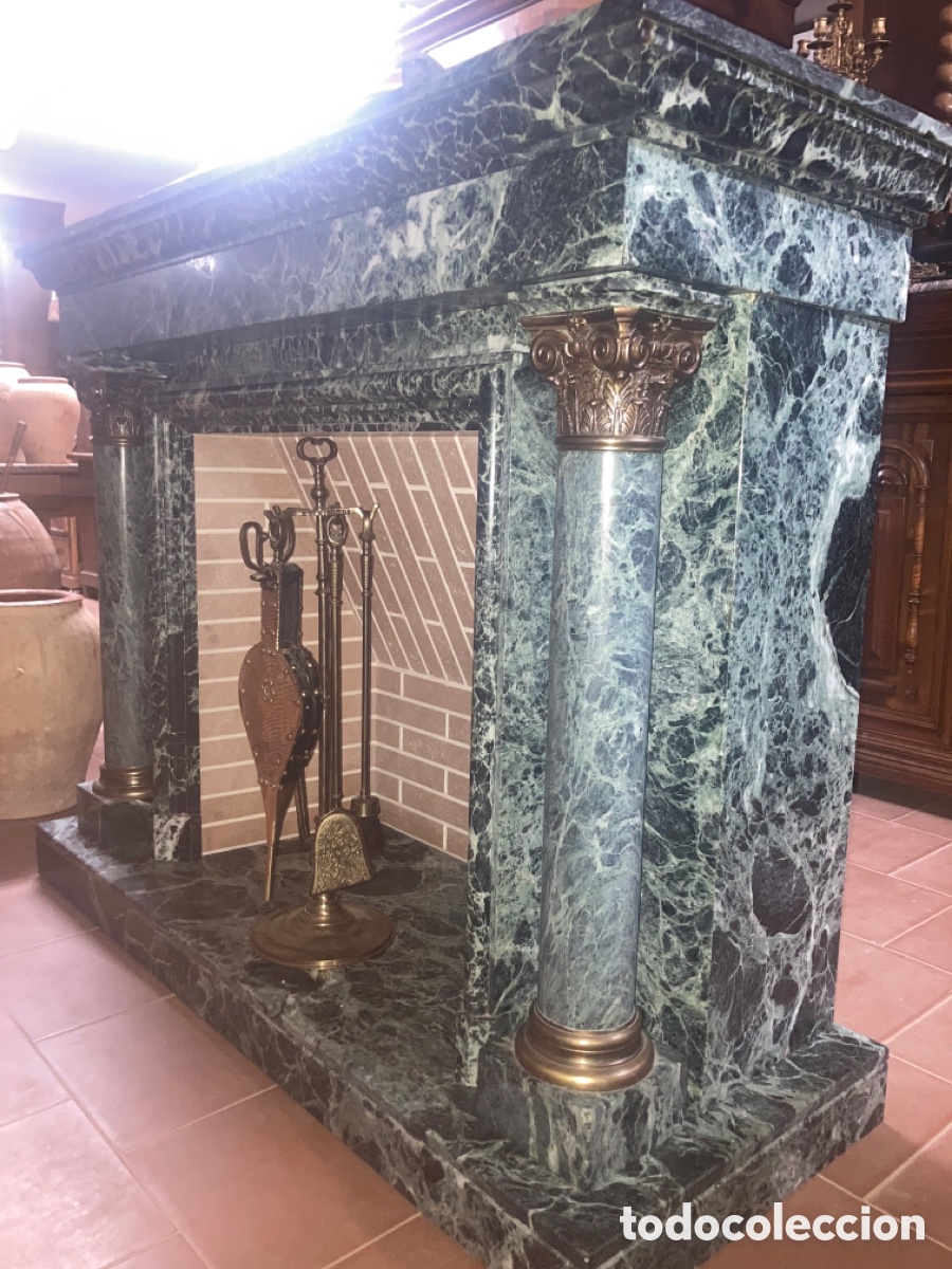 Antig&uuml;edades: Gran chimenea m&aacute;rmol verde - Foto 2