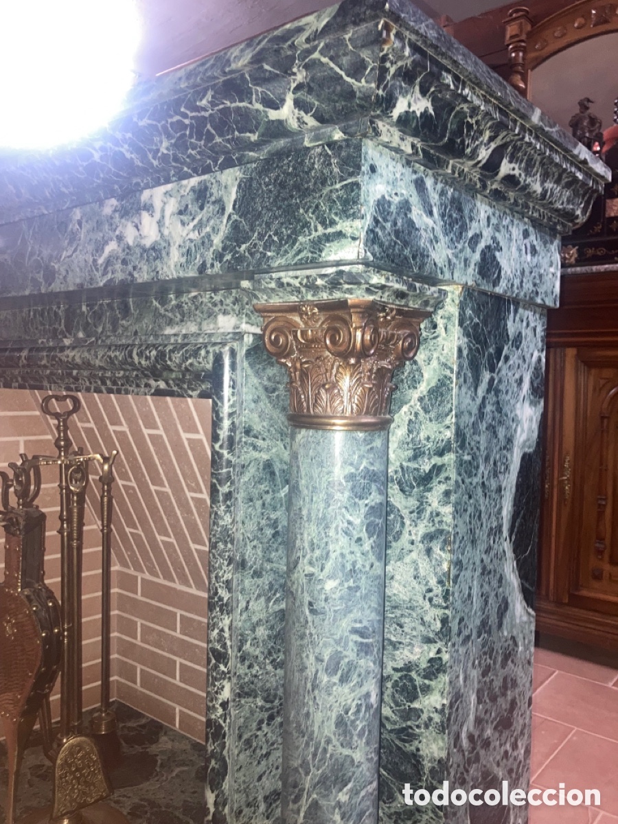 Antig&uuml;edades: Gran chimenea m&aacute;rmol verde - Foto 3