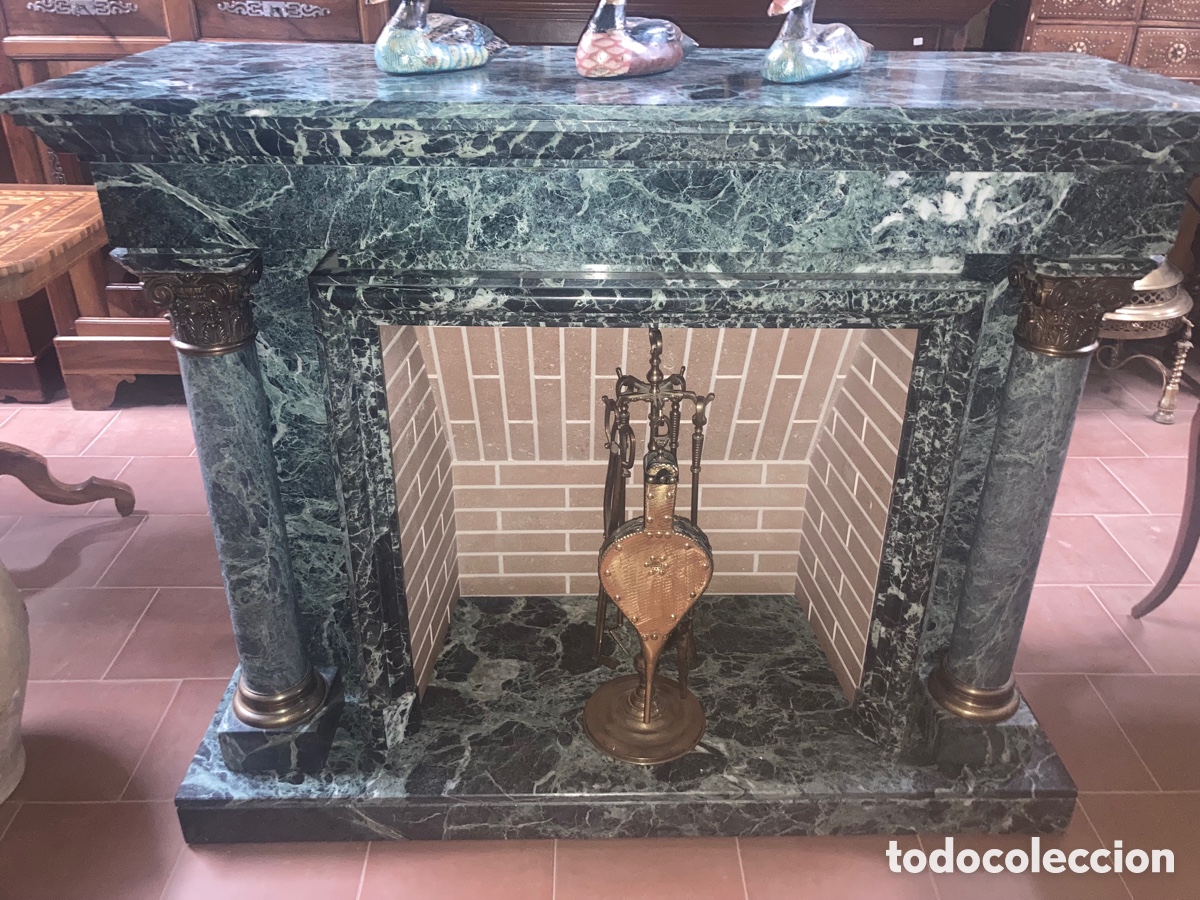 Antig&uuml;edades: Gran chimenea m&aacute;rmol verde - Foto 6