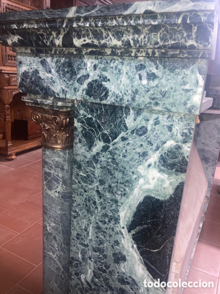 Antig&uuml;edades: Gran chimenea m&aacute;rmol verde - Foto 9