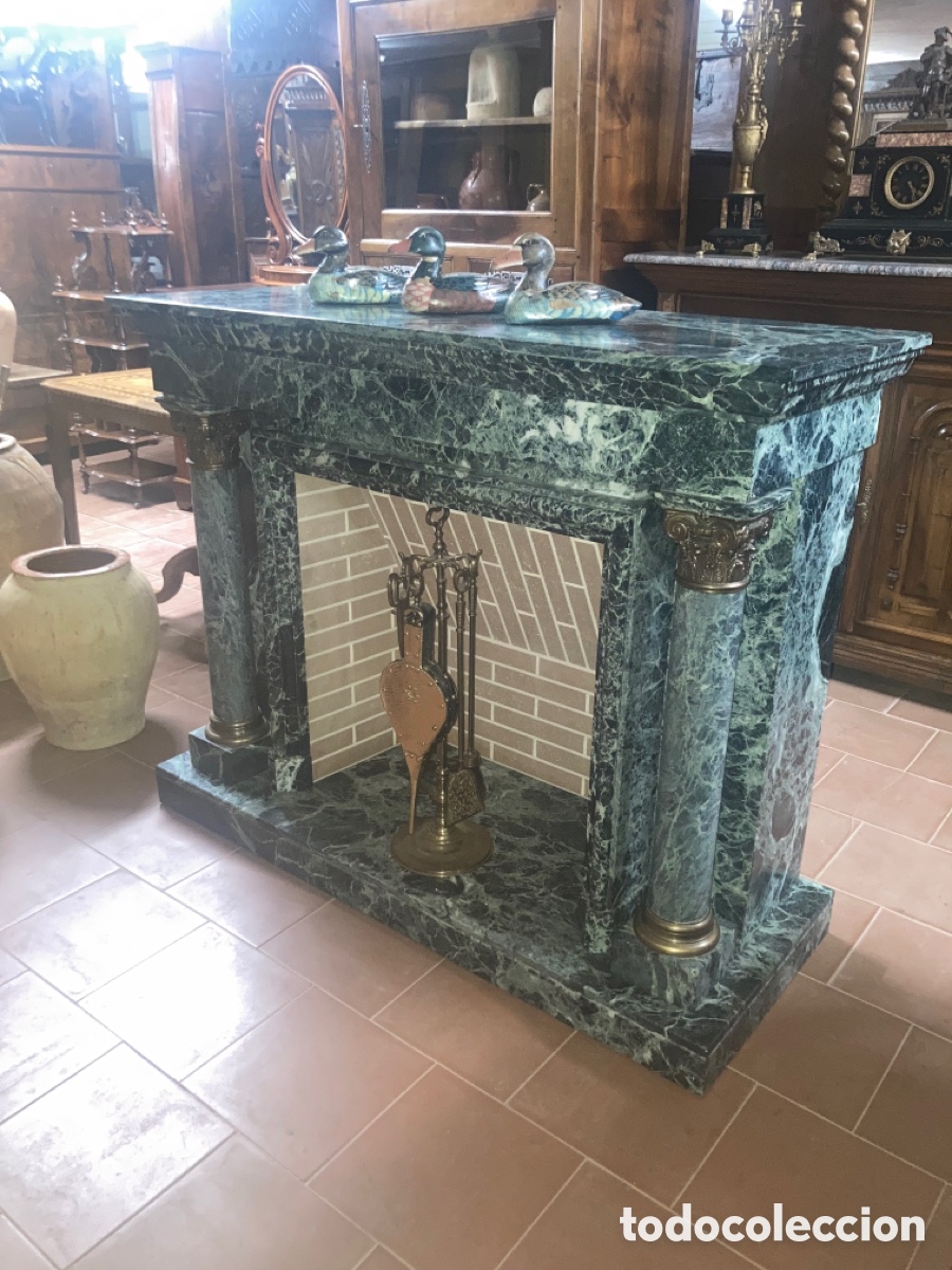 Antig&uuml;edades: Gran chimenea m&aacute;rmol verde - Foto 1