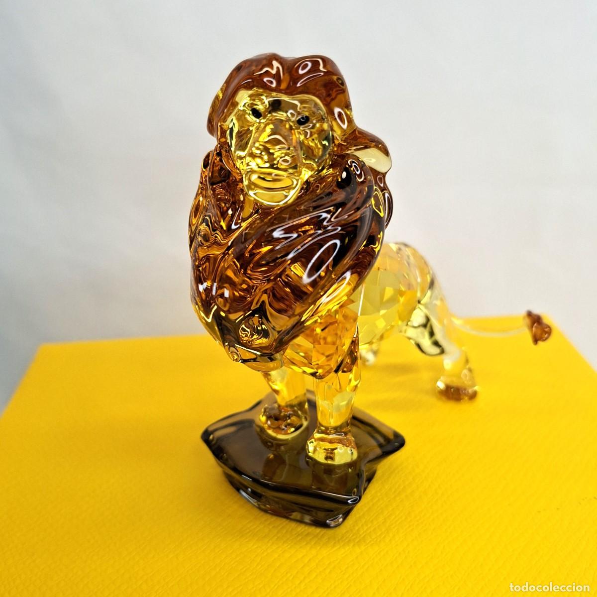 Antiquit&auml;ten: FIGURA EN CRISTAL SWAROVSKI MUFASA, 30 ANIVERSARIO DEL REY LE&Oacute;N. THE LION KING MUFASA.