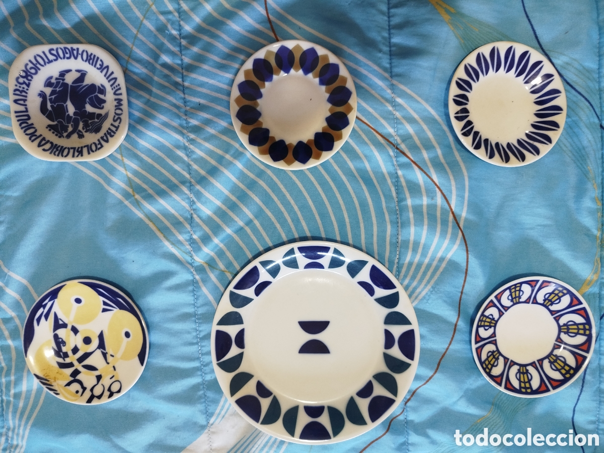 Antig&uuml;edades: Lote 6 Platos Porcelana Sargadelos (Colecci&oacute;n y Vajilla)