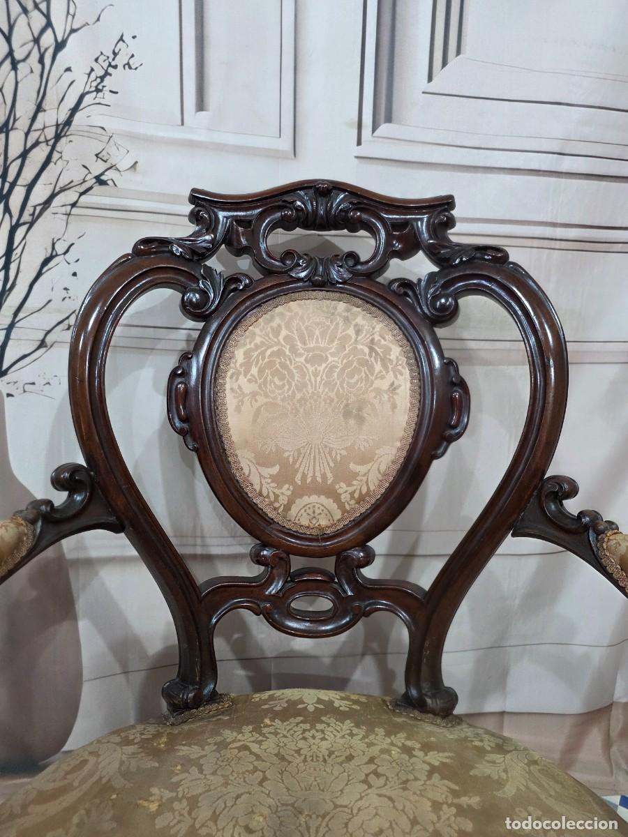 Antig&uuml;edades: Sill&oacute;n antiguo estilo rococ&oacute; franc&eacute;s - Foto 4