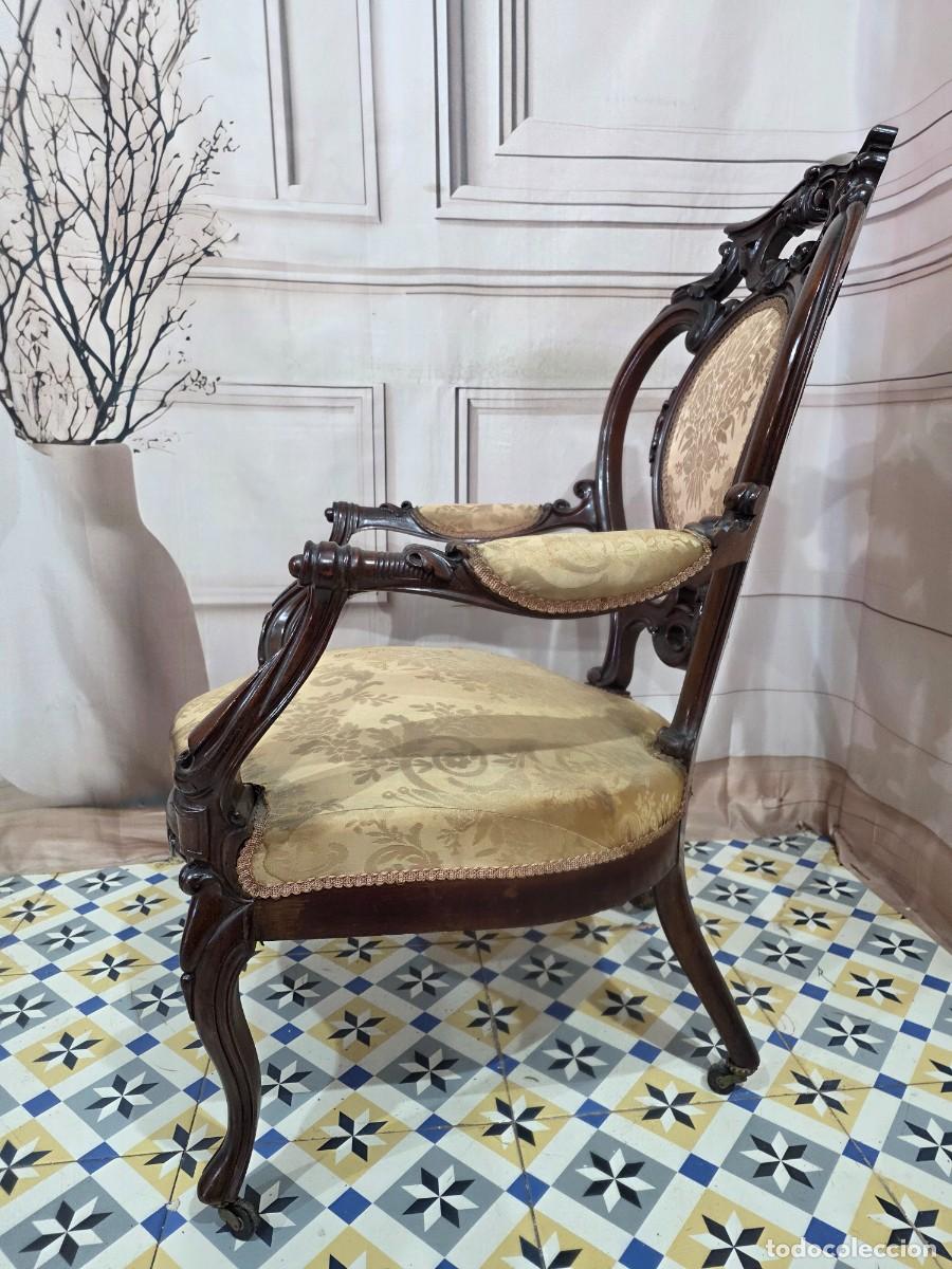 Antig&uuml;edades: Sill&oacute;n antiguo estilo rococ&oacute; franc&eacute;s - Foto 5