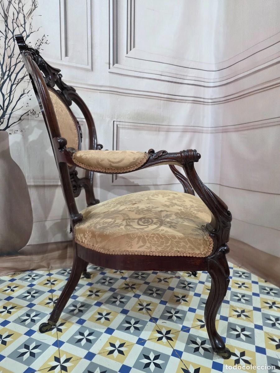 Antig&uuml;edades: Sill&oacute;n antiguo estilo rococ&oacute; franc&eacute;s - Foto 6
