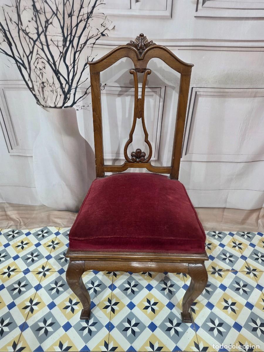 Antig&uuml;edades: Silla de madera de estilo Luis XVI - Foto 3