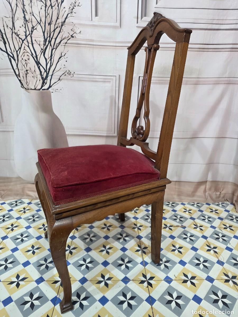 Antig&uuml;edades: Silla de madera de estilo Luis XVI - Foto 5