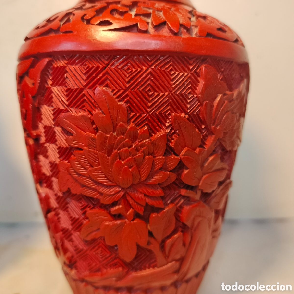 Antig&uuml;edades: 2 Jarr&oacute;nes - China - Laca Cinabrio -&nbsp;&nbsp;13 cm. - Foto 5