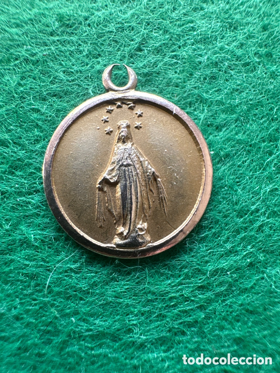 Antig&uuml;edades: Medalla virgen oro 14k