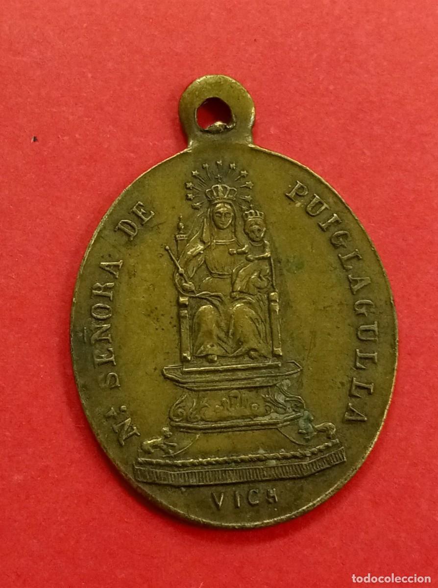Antig&uuml;edades: Muy Rara Medalla Siglo XIX Virgen de Puiglagulla. Osona. Vic.