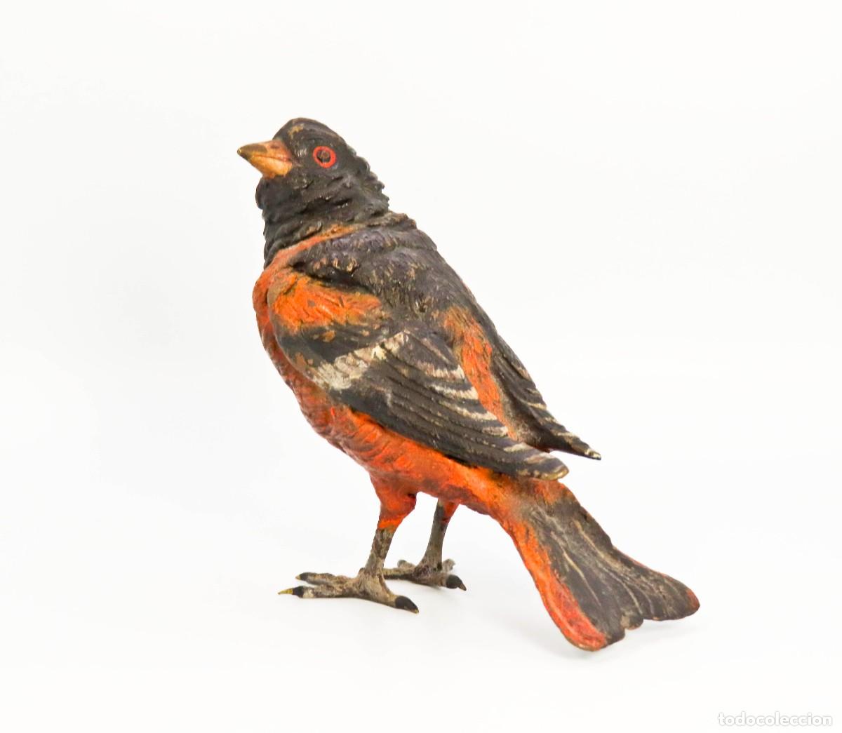 Antig&uuml;edades: VIENNA BRONZE BERGMANN COLD PAINTED BIRD SIGNED - Foto 1