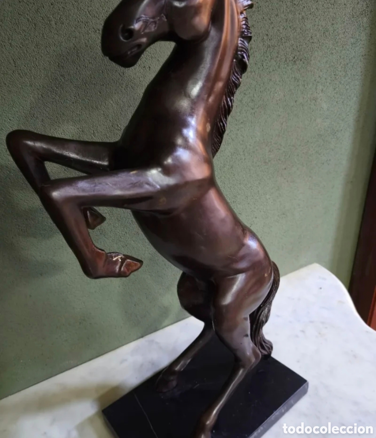Antig&uuml;edades: Escultura de bronce caballo en corveta - Foto 3