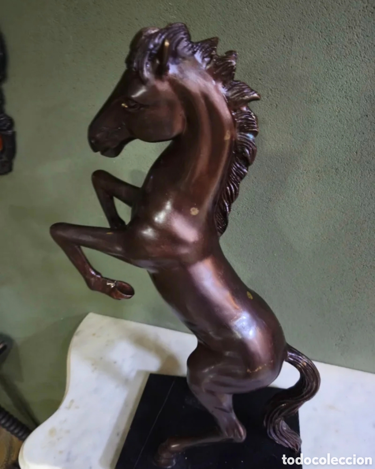 Antig&uuml;edades: Escultura de bronce caballo en corveta - Foto 4