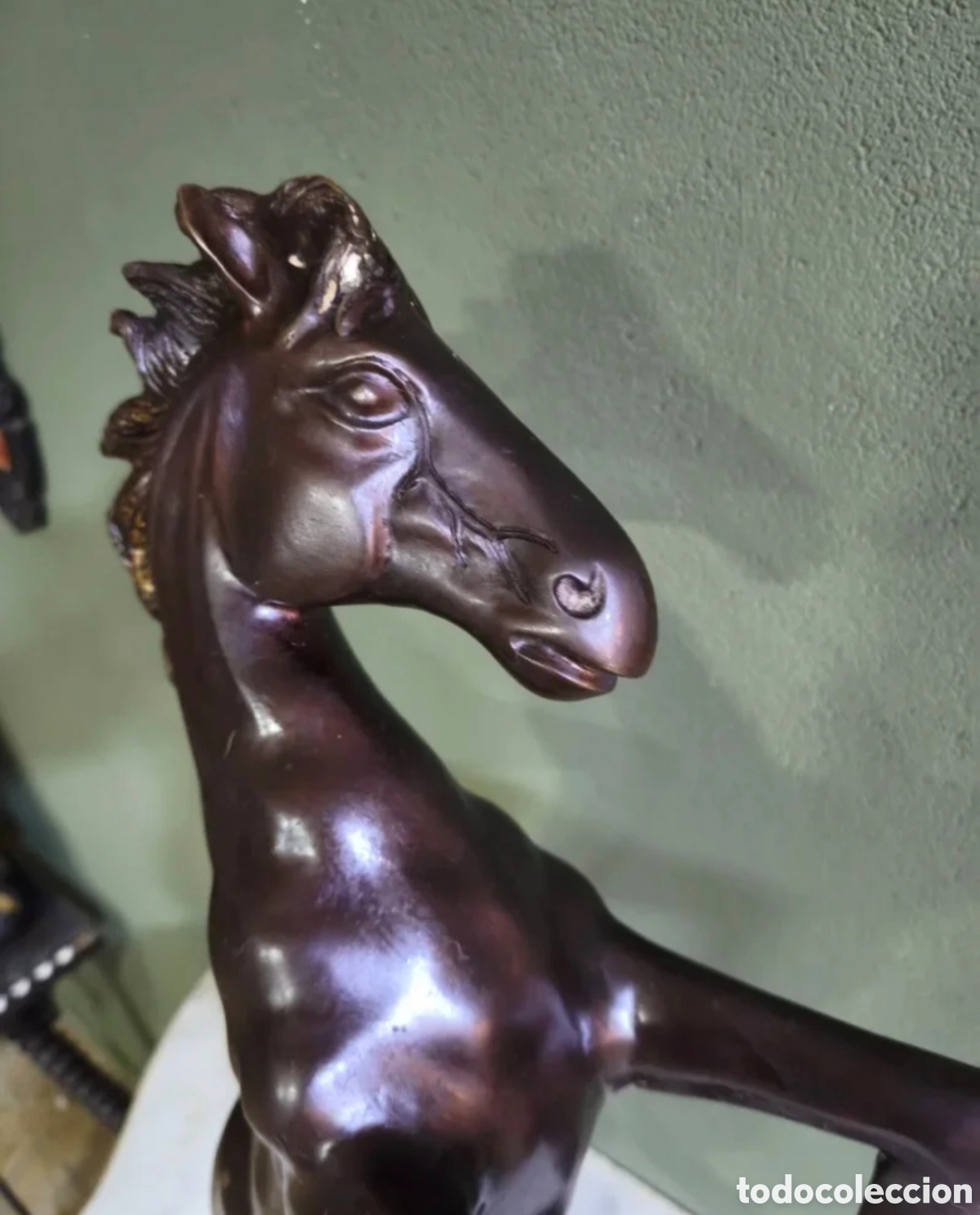 Antig&uuml;edades: Escultura de bronce caballo en corveta - Foto 5