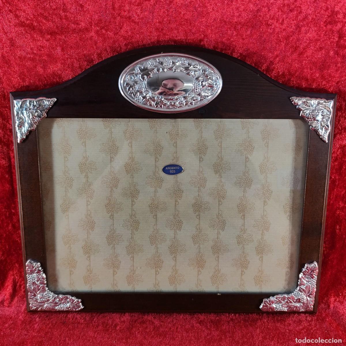 Antig&uuml;edades: MARCO DE PLATA DE LEY - HIOR - ITALIANO - PRECIOSO - 34 X 30 CM TOTAL - INVERSI&Oacute;N PLATA 925