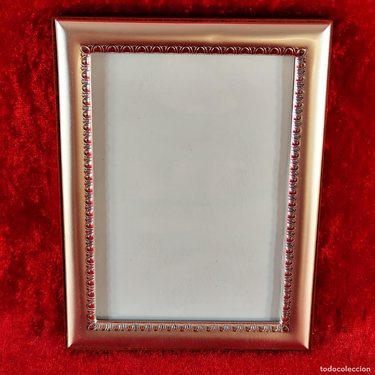 Antig&uuml;edades: MARCO DE PLATA DE LEY - PRECIOSO DE DISE&Ntilde;O - 15X5 X 11,5 CM TOTAL - PLATA 925