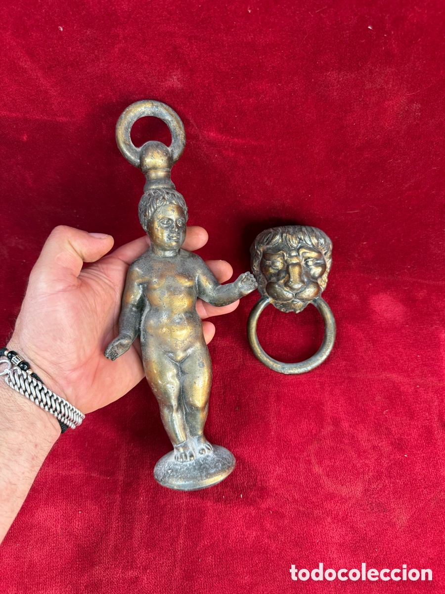 Antig&uuml;edades: Lote esculturas,figuras de bronce pesadas!