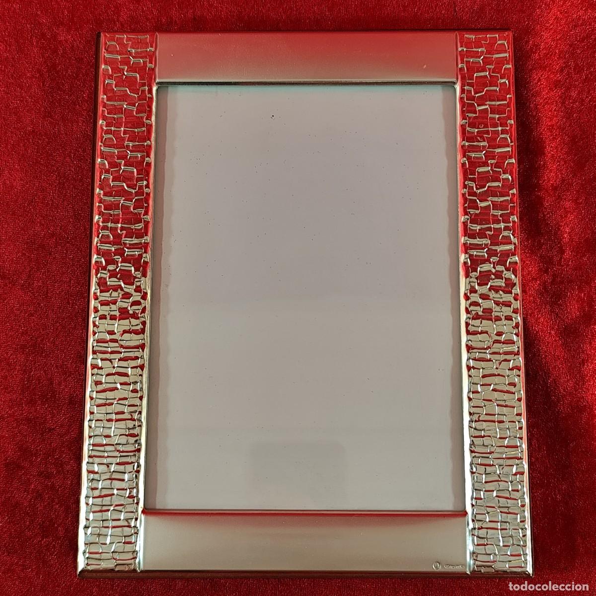 Antig&uuml;edades: MARCO DE PLATA DE LEY - PRECIOSO DE DISE&Ntilde;O - 23 X 18 CM TOTAL - PLATA 925 - 49 GRAMOS PLATA
