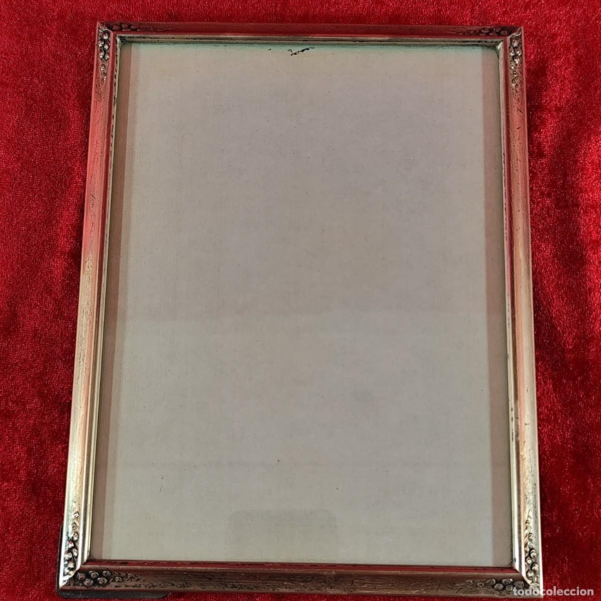 Antig&uuml;edades: MARCO DE PLATA DE LEY - ISABEL CABANILLAS - PRECIOSO DE DISE&Ntilde;O - 22 X 17 CM TOTAL - PLATA 925