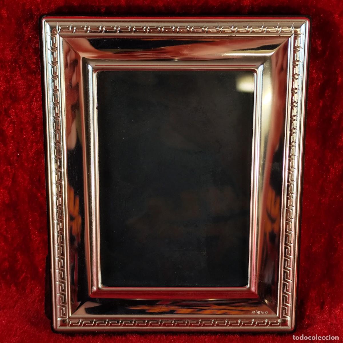 Antig&uuml;edades: MARCO DE PLATA DE LEY - ISABEL CABANILLAS - PRECIOSO DE DISE&Ntilde;O - 18,5 X 14,5 CM TOTAL - PLATA 925