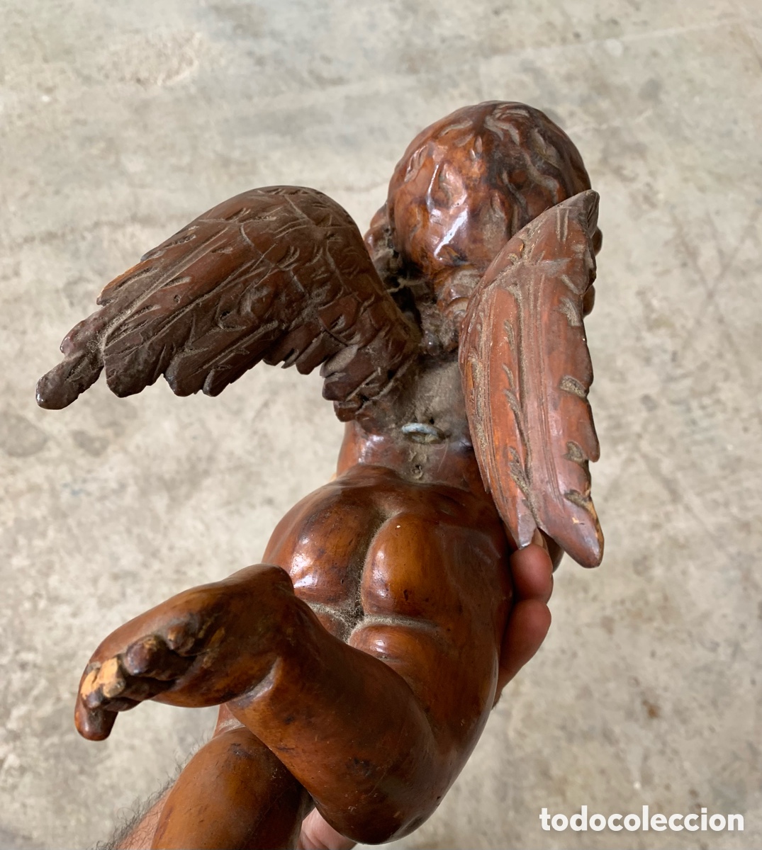 Antig&uuml;edades: &Aacute;ngel de madera para restaurar - Foto 3