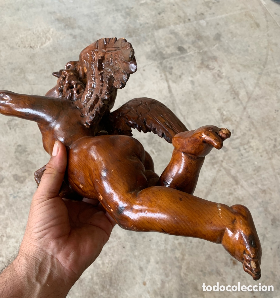 Antig&uuml;edades: &Aacute;ngel de madera para restaurar - Foto 4