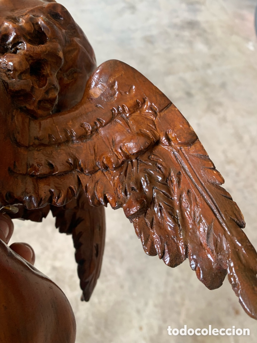 Antig&uuml;edades: &Aacute;ngel de madera para restaurar - Foto 8