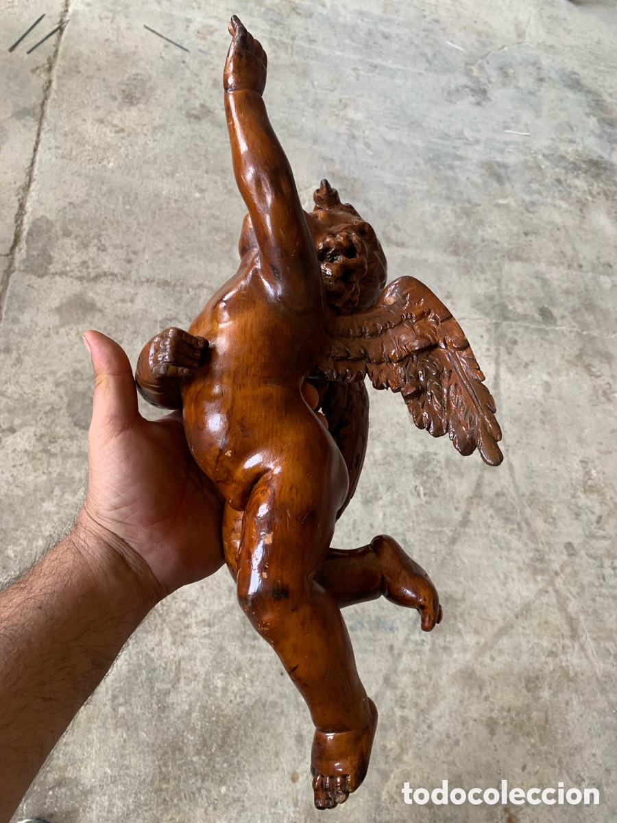 Antig&uuml;edades: &Aacute;ngel de madera para restaurar - Foto 10
