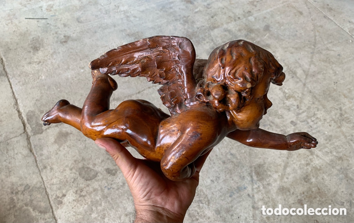 Antig&uuml;edades: &Aacute;ngel de madera para restaurar - Foto 11