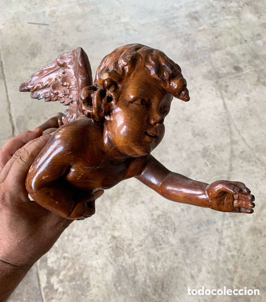 Antig&uuml;edades: &Aacute;ngel de madera para restaurar - Foto 1