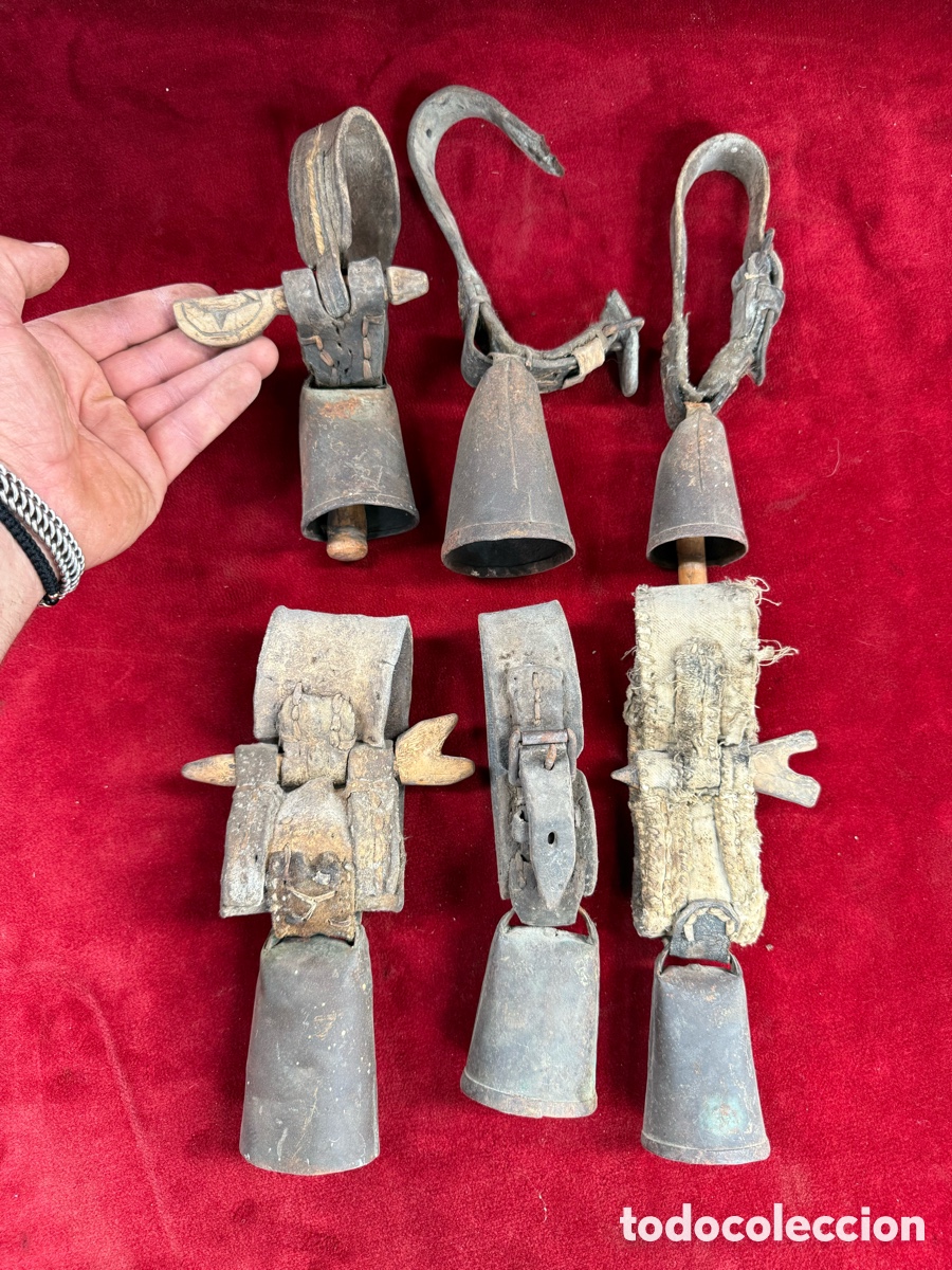 Antig&uuml;edades: Lote de 6 cencerros antiguos!