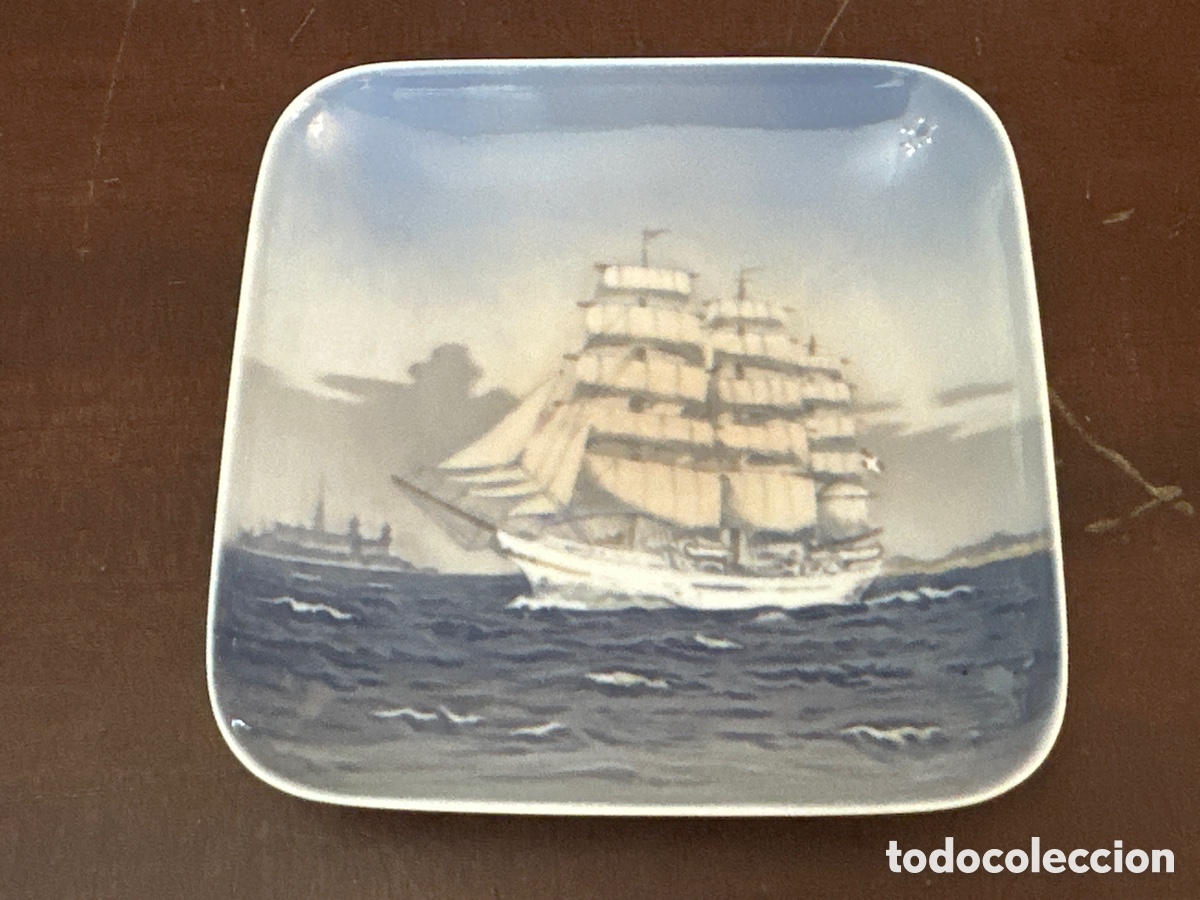 Antig&uuml;edades: BONITO PLATO CON MOTIVO N&Aacute;UTICO ROYAL COPENHAGEN