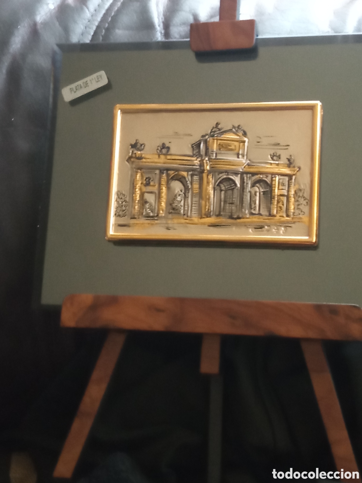 Antig&uuml;edades: Puerta de Alcal&aacute;, Cuadro en plata Hispanica, realizado a mano en plata 925