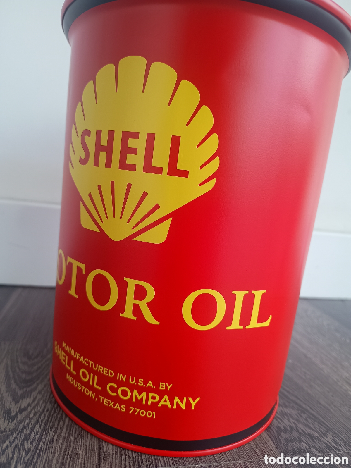 Antig&uuml;edades: Lata decorativa Shell Motor Oil - Foto 2