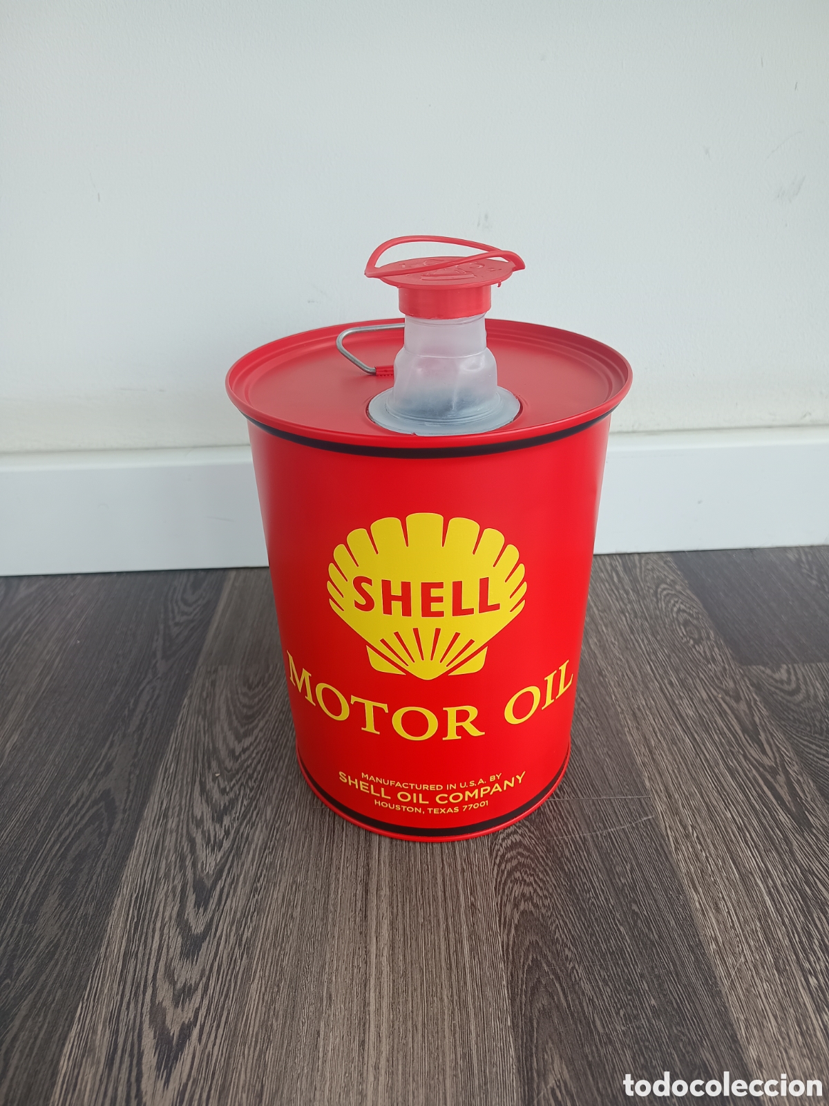 Antig&uuml;edades: Lata decorativa Shell Motor Oil - Foto 3