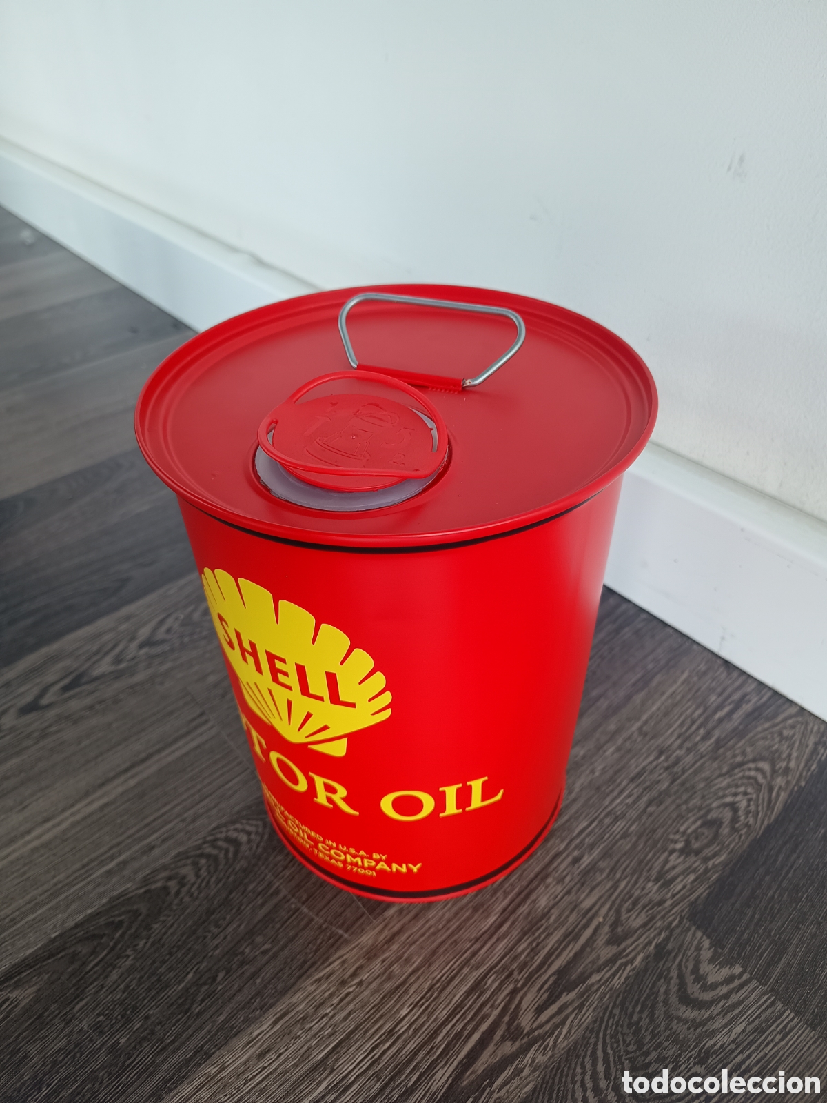 Antig&uuml;edades: Lata decorativa Shell Motor Oil - Foto 4