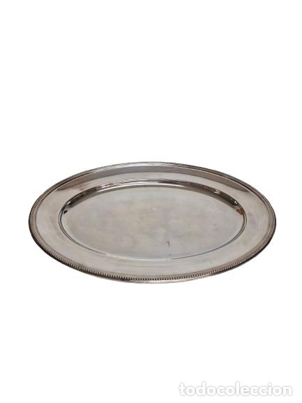 Antig&uuml;edades: Gran Bandeja Ovalada Christofle, Francia - Fuente - Alpaca Plateada - 49,5 cm x 39,5 cm
