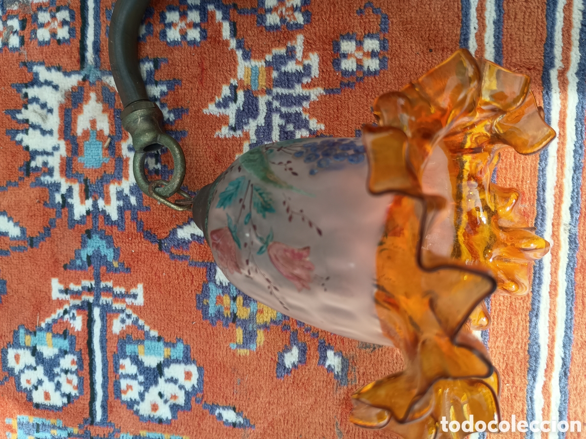 Antig&uuml;edades: Aplique art deco pintado a mano - Foto 2