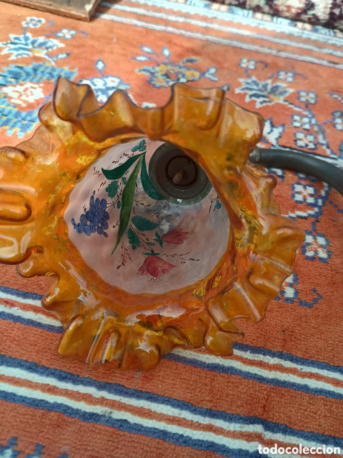 Antig&uuml;edades: Aplique art deco pintado a mano - Foto 4