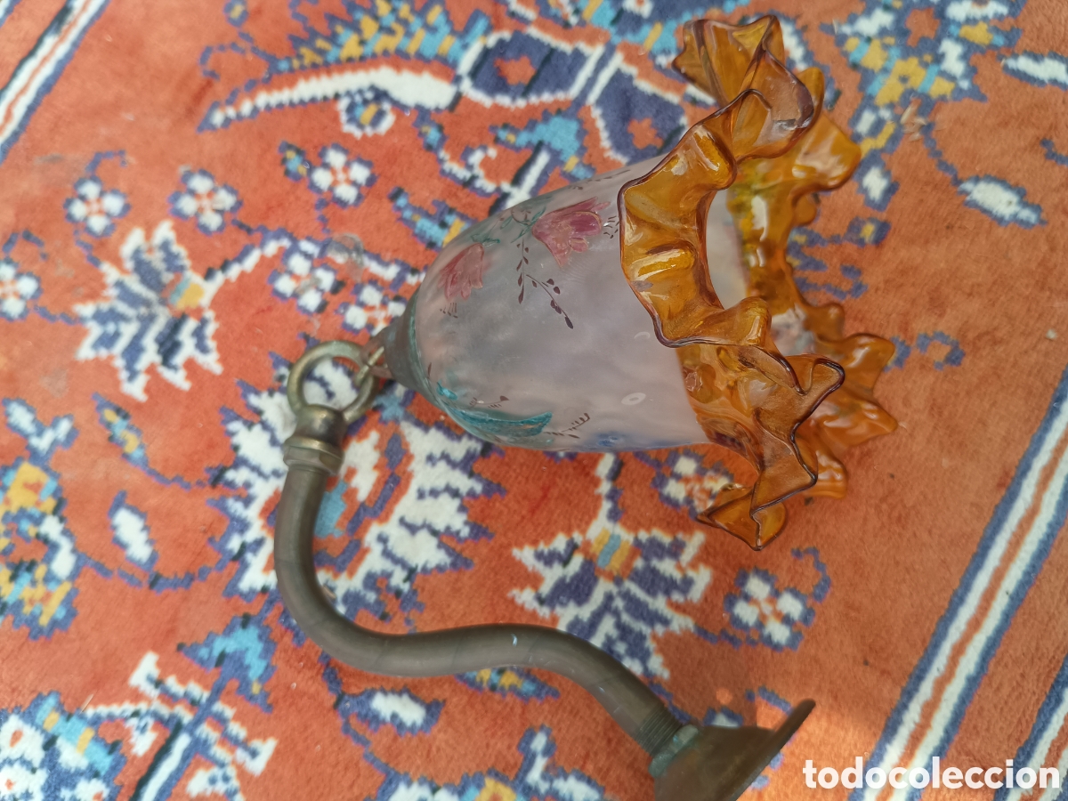 Antig&uuml;edades: Aplique art deco pintado a mano - Foto 5