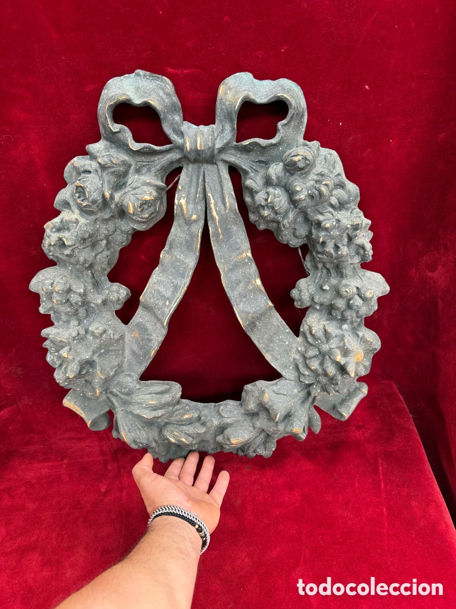 Antig&uuml;edades: Precioso y gran adorno Barroco de bronce +12 kg!