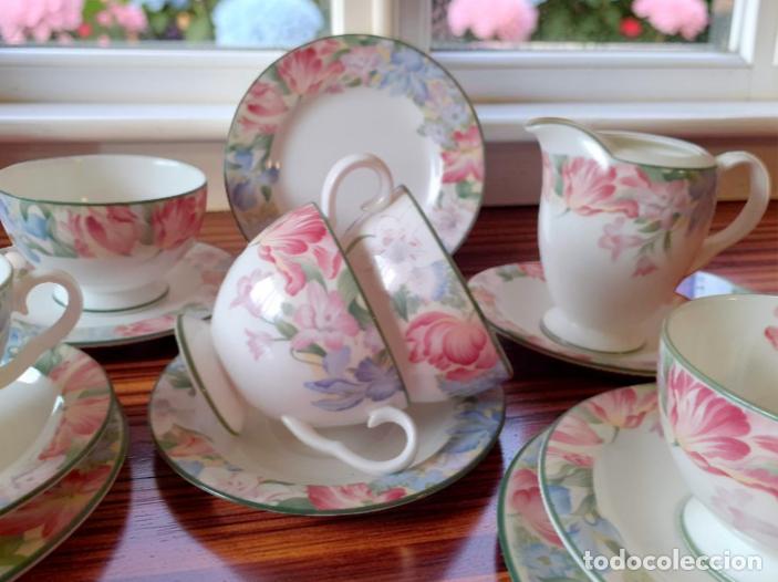 Antig&uuml;edades: Servicio t&eacute;/caf&eacute; para 4 Royal Albert &rdquo;Fonteyn&rdquo;