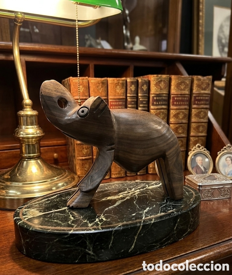 Antig&uuml;edades: Precioso elefante de madera - Foto 1